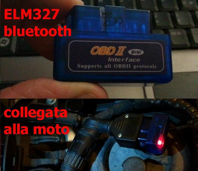 Il comodo plug obd2 bluetooth e il suo collegamento alla moto.